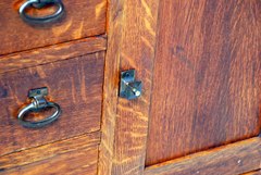 View of door hardware.